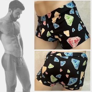 Graffiti Key West Square Cut Pouch Swim Briefs 30-36 Gently worn Nylon / spandex